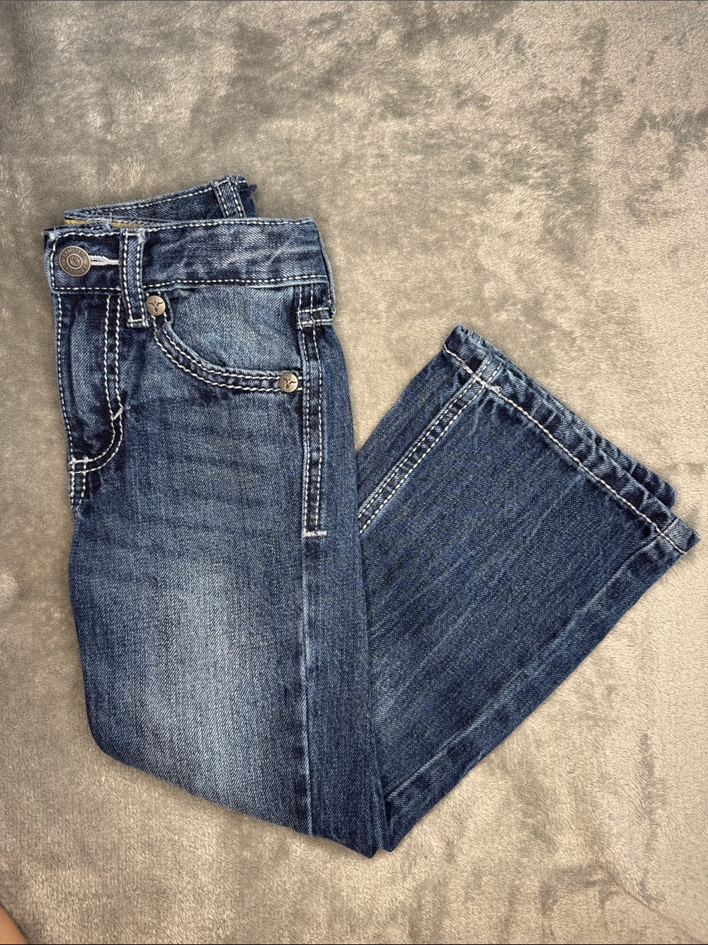 Wrangler Kids Dark Blue Boot Cut Jeans - Picture 1 of 4